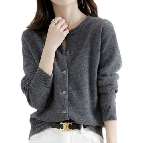 毛衣外套女打底衫寬松開衫外搭上衣2025年新款春秋冬季爆款針織衫 毛衣外套女打底衫寬松開衫外搭上衣2025年新款春秋冬季爆款針織衫