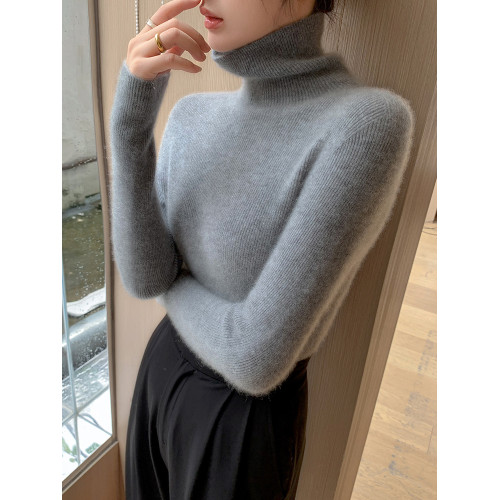 2025秋冬新款高領羊毛衫女修身內搭打底堆堆領高級感針織毛衣 2025秋冬新款高領羊毛衫女修身內搭打底堆堆領高級感針織毛衣