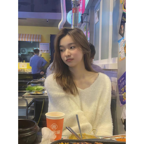 軟糯慵懶風粉色針織毛衣女裝早秋冬季小衆高級感寬松溫柔韓系上衣