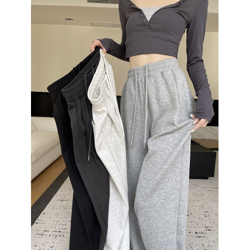 灰色加絨運動褲子女2025新款秋冬束腳衛褲小個子寬松休閒濶腿長褲 灰色加絨運動褲子女2025新款秋冬束腳衛褲小個子寬松休閒濶腿長褲