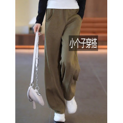 窄版香蕉褲女小個子秋冬褲子2025新款濶腿褲彎刀休閒爆款直筒衛褲