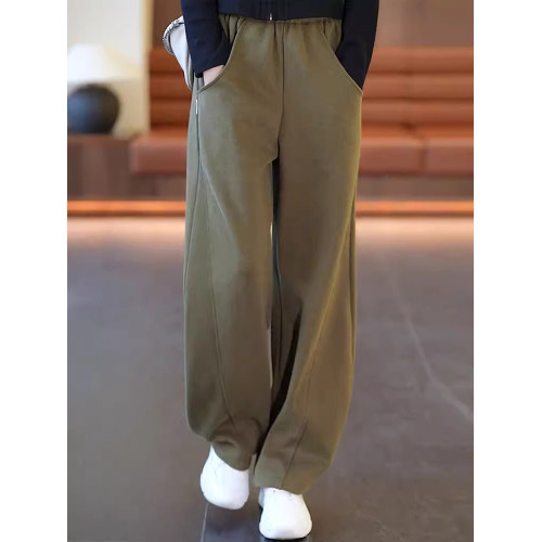 窄版香蕉褲女小個子秋冬褲子2025新款濶腿褲彎刀休閒爆款直筒衛褲