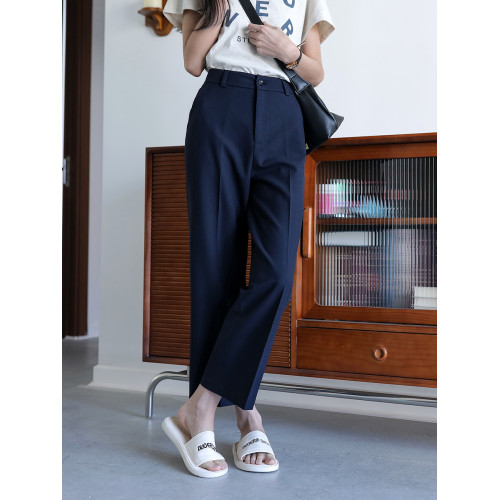 長短可選/ 150-170 八九分長褲直筒微濶腿西裝褲超版正西褲女休閒 長短可選/ 150-170 八九分長褲直筒微濶腿西裝褲超版正西褲女休閒