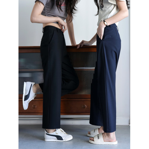 長短可選/ 150-170 八九分長褲直筒微濶腿西裝褲超版正西褲女休閒 長短可選/ 150-170 八九分長褲直筒微濶腿西裝褲超版正西褲女休閒