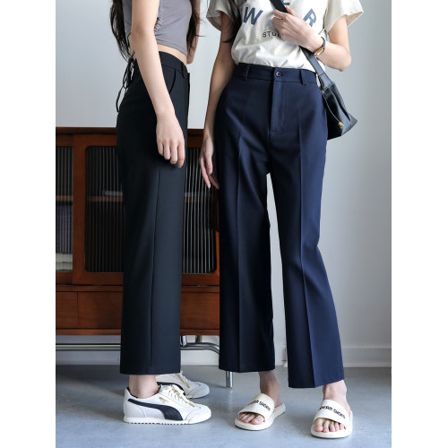 長短可選/ 150-170 八九分長褲直筒微濶腿西裝褲超版正西褲女休閒 長短可選/ 150-170 八九分長褲直筒微濶腿西裝褲超版正西褲女休閒