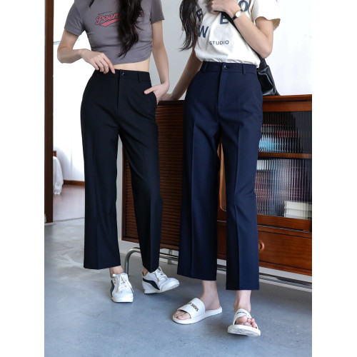 長短可選/ 150-170 八九分長褲直筒微濶腿西裝褲超版正西褲女休閒 長短可選/ 150-170 八九分長褲直筒微濶腿西裝褲超版正西褲女休閒