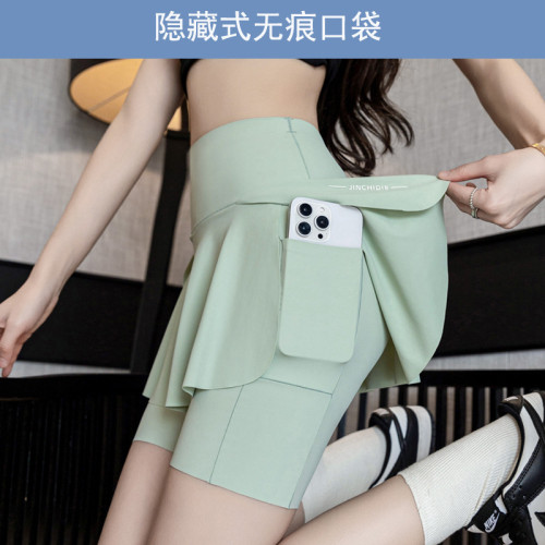 加肥加大碼速乾防走光裙褲子胖mm晨跑運動健身瑜珈服跑步短褲裙女 加肥加大碼速乾防走光裙褲子胖mm晨跑運動健身瑜珈服跑步短褲裙女