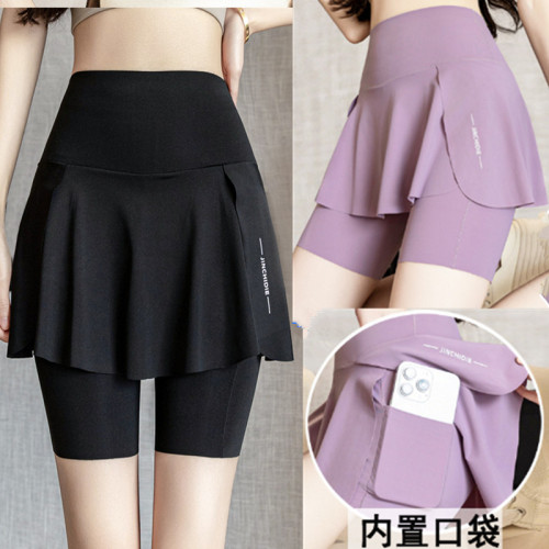 加肥加大碼速乾防走光裙褲子胖mm晨跑運動健身瑜珈服跑步短褲裙女 加肥加大碼速乾防走光裙褲子胖mm晨跑運動健身瑜珈服跑步短褲裙女