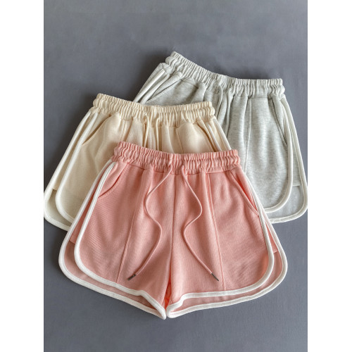 灰色短褲女休閒運動褲熱褲運動短褲女款夏季松緊腰寬松濶腿褲褲子 灰色短褲女休閒運動褲熱褲運動短褲女款夏季松緊腰寬松濶腿褲褲子