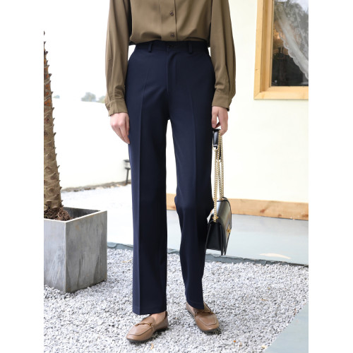 2025春秋95CM藏青西褲寬松休閒直筒長褲百搭顯瘦小個子拖地褲 2025春秋95CM藏青西褲寬松休閒直筒長褲百搭顯瘦小個子拖地褲