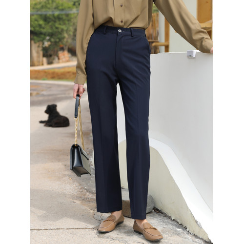 2025春秋95CM藏青西褲寬松休閒直筒長褲百搭顯瘦小個子拖地褲 2025春秋95CM藏青西褲寬松休閒直筒長褲百搭顯瘦小個子拖地褲