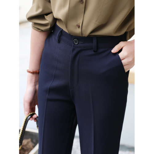 2025春秋95CM藏青西褲寬松休閒直筒長褲百搭顯瘦小個子拖地褲 2025春秋95CM藏青西褲寬松休閒直筒長褲百搭顯瘦小個子拖地褲