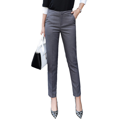 西裝褲女職業九分褲OL春秋新款百搭小腳褲修身休閒鉛筆褲夏薄 西裝褲女職業九分褲OL春秋新款百搭小腳褲修身休閒鉛筆褲夏薄