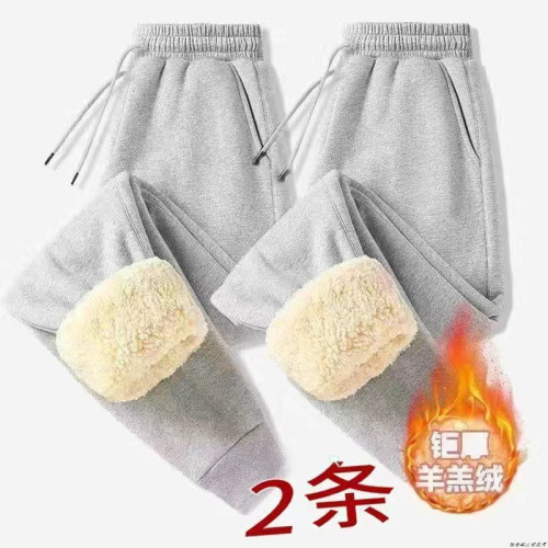 超厚羊羔絨運動褲女士冬季新款胖mm潮流大碼寬松顯瘦束腳休閒衛褲 超厚羊羔絨運動褲女士冬季新款胖mm潮流大碼寬松顯瘦束腳休閒衛褲