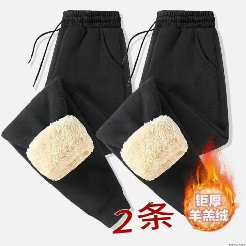 超厚羊羔絨運動褲女士冬季新款胖mm潮流大碼寬松顯瘦束腳休閒衛褲 超厚羊羔絨運動褲女士冬季新款胖mm潮流大碼寬松顯瘦束腳休閒衛褲