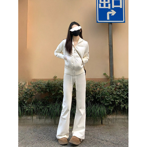 高個子加長美式白色喇叭褲女秋冬微喇褲運動褲瑜珈衛褲休閒褲褲子 高個子加長美式白色喇叭褲女秋冬微喇褲運動褲瑜珈衛褲休閒褲褲子