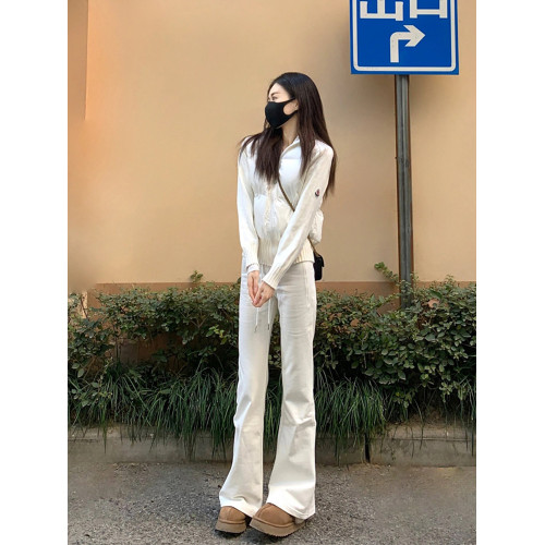 高個子加長美式白色喇叭褲女秋冬微喇褲運動褲瑜珈衛褲休閒褲褲子 高個子加長美式白色喇叭褲女秋冬微喇褲運動褲瑜珈衛褲休閒褲褲子