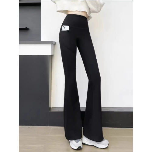 加厚絨冬季高腰口袋收腹顯瘦提臀時尚百搭外穿運動保暖修身喇叭褲 加厚絨冬季高腰口袋收腹顯瘦提臀時尚百搭外穿運動保暖修身喇叭褲