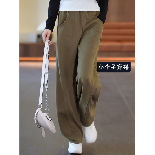 彎刀香蕉褲女新款秋冬加絨寬松濶腿衛褲小個子休閒直筒拖地運動褲 彎刀香蕉褲女新款秋冬加絨寬松濶腿衛褲小個子休閒直筒拖地運動褲