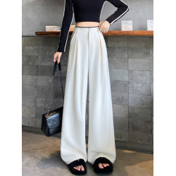 高級感西裝褲女春秋2025新款百搭高腰顯瘦寬松休閒直筒拖地濶腿褲