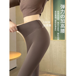 鯊魚褲女外穿秋冬季加絨加厚高腰提臀瑜珈大碼胖mm黑色薄絨打底褲