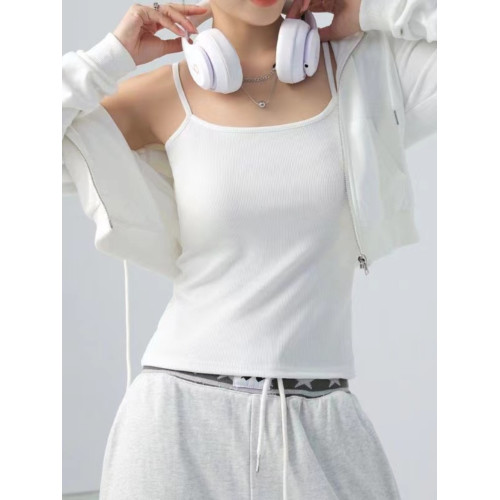 莫代爾棉修身小吊帶背心女春夏大碼內搭外穿百搭彈力打底無袖上衣