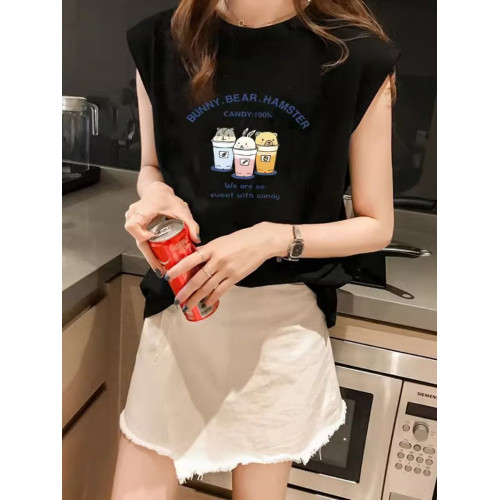 運動無袖吊帶背心女夏季2025新款大碼胖mm寬松百搭打底ins上衣潮