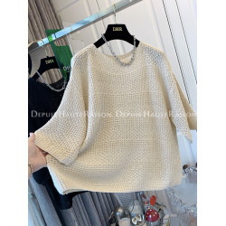 特大碼300斤超好看法式鉤花針織衫五分袖T恤胖mm寬松蝙蝠袖上衣秋