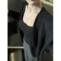 慵懶風毛衣開衫女秋季2025新款松弛感寬松設計感小衆系帶針織外套