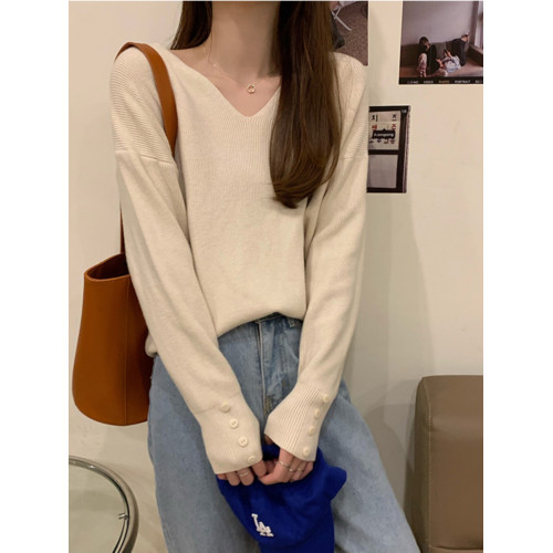 v領毛衣針織打底衫秋裝2025年新款女裝慵懶風高級感秋冬內搭上衣 v領毛衣針織打底衫秋裝2025年新款女裝慵懶風高級感秋冬內搭上衣