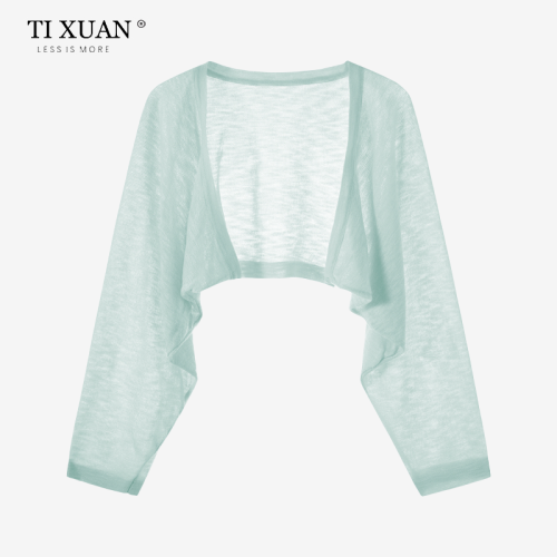 冰絲防曬開衫女夏季短款薄外搭小坎肩罩衫配吊帶裙披肩針織衫外套 冰絲防曬開衫女夏季短款薄外搭小坎肩罩衫配吊帶裙披肩針織衫外套