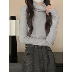 多巴胺穿搭大碼胖mm高領內搭毛衣女2025新款春秋季白色打底針織衫