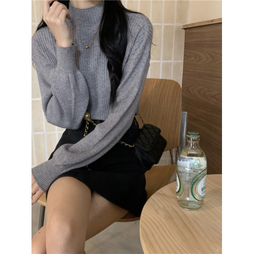 黑色打底衫女內搭秋冬洋氣半高領毛衣春秋中領針織衫法式上衣外穿 黑色打底衫女內搭秋冬洋氣半高領毛衣春秋中領針織衫法式上衣外穿