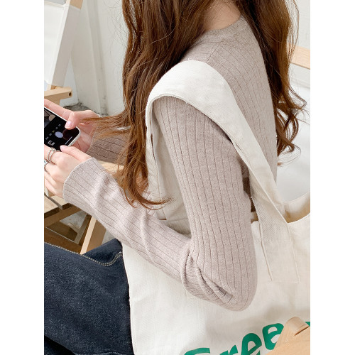 小v領針織衫女上衣小個子女士毛衣內搭打底衫2025年新款秋款女裝 小v領針織衫女上衣小個子女士毛衣內搭打底衫2025年新款秋款女裝