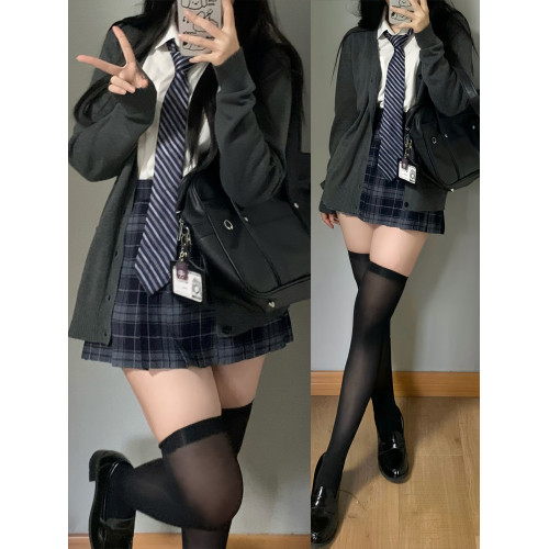 火星jk毛衣外套開衫秋冬日系學院風校供感製服深灰長袖針織上衣女