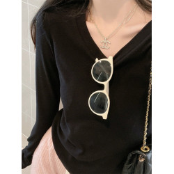 V領T恤慕斯羊絨針織打底衫女2025春秋軟糯燈芯絨長袖顯瘦內搭上衣