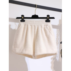 大碼毛線針織水貂絨短褲女春季2026年新款高腰時尚外穿打底靴褲潮