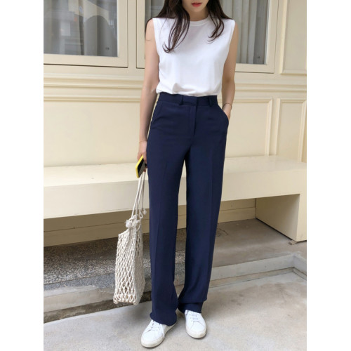 西裝女高腰垂感拖地褲2025春秋薄款濶腿寬松直筒褲顯瘦感休閒褲子 西裝女高腰垂感拖地褲2025春秋薄款濶腿寬松直筒褲顯瘦感休閒褲子