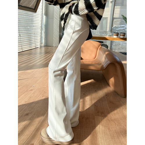 白色微喇褲2025秋冬新款美式辣妹抽繩瑜珈運動衛褲女休閒垂感褲子 白色微喇褲2025秋冬新款美式辣妹抽繩瑜珈運動衛褲女休閒垂感褲子