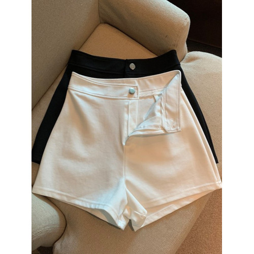 胖mm下半身失蹤西裝短褲女秋冬加絨高腰顯瘦a字緊身彈力辣妹熱褲