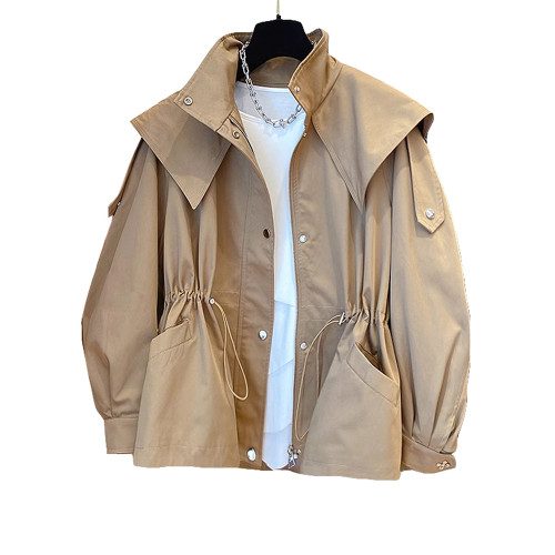 2025春秋季新款風衣女款工裝外套小個子爆款英倫風衣大碼女裝洋氣