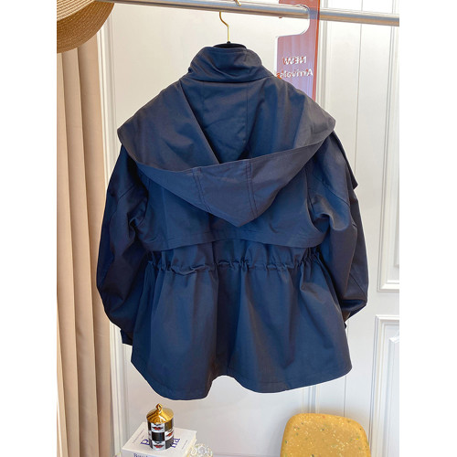 2025春秋季新款風衣女款工裝外套小個子爆款英倫風衣大碼女裝洋氣