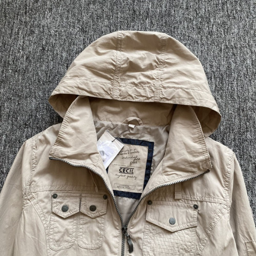 水洗女士春秋薄款休閒復古工裝外套寬松大碼中長款可收腰風衣