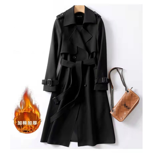 風衣女中長款2025春秋新款韓版大碼小個子流行英倫風大衣過膝外套