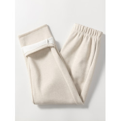 小個子粉色羊絨針織軟糯哈倫奶奶褲女秋冬加絨八九分蘿蔔老爹褲xs