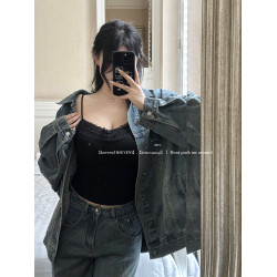 黑澤玄七吊帶背心2025春季新款微胖遮肉顯瘦內搭帶胸墊辣妹上衣女