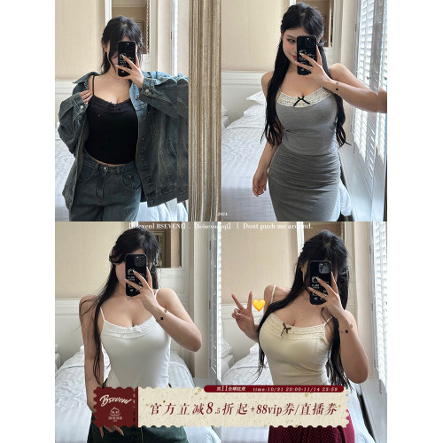 黑澤玄七吊帶背心2025春季新款微胖遮肉顯瘦內搭帶胸墊辣妹上衣女