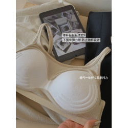 wan能基礎 保暖背心女自帶胸墊磨毛自髮熱免穿文胸打底內搭上衣冬