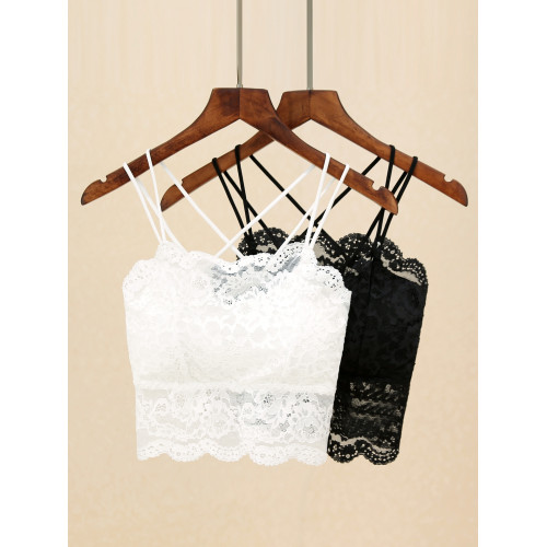 蕾絲美背內衣吊帶背心女夏打底內搭抹胸短款外穿2025新款性感上衣