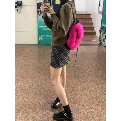 假兩件polo領開衫毛衣女2025新款春秋季學院風短款針織衫外套上衣